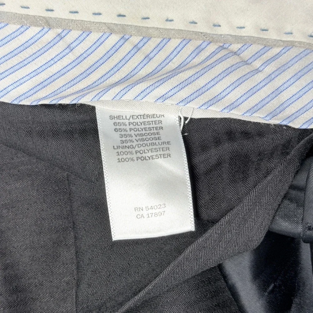 Banana Republic Classic Navy Blue Windowpane Check Dress Pants Mens 33x30